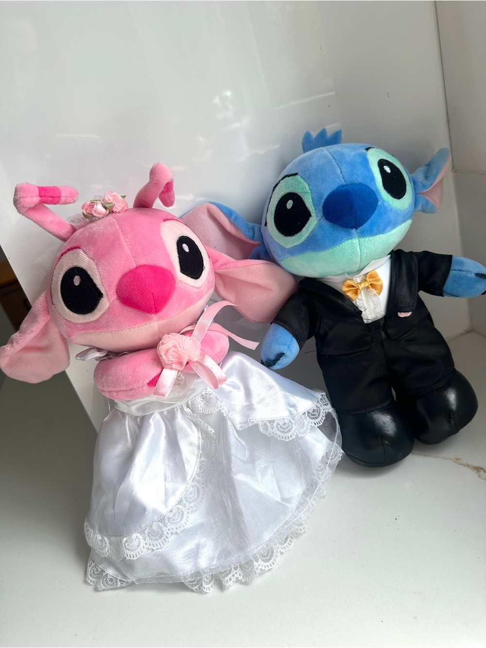 RARE Disney Lilo & Stitch bride and groom plush
